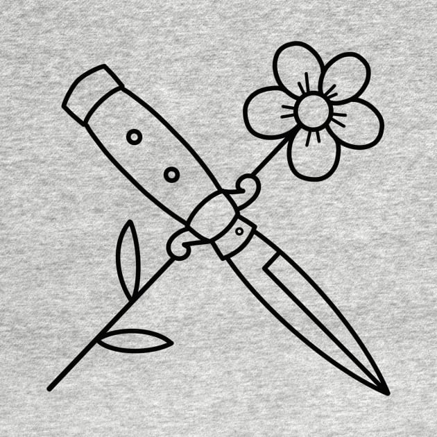 HomeSchoolTattoo Knife and Flower by HomeSchoolTattoo